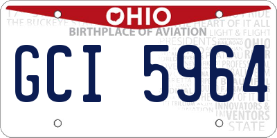 OH license plate GCI5964