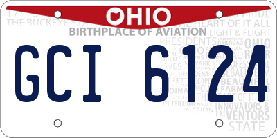 OH license plate GCI6124