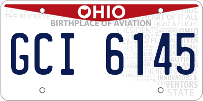 OH license plate GCI6145
