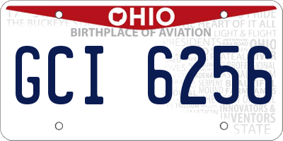 OH license plate GCI6256