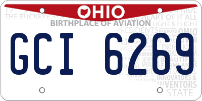 OH license plate GCI6269