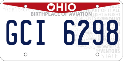OH license plate GCI6298