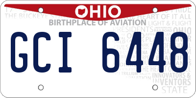 OH license plate GCI6448