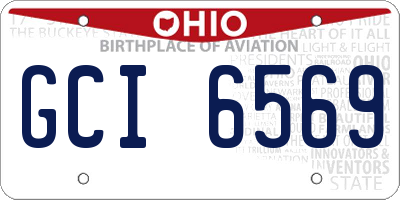 OH license plate GCI6569
