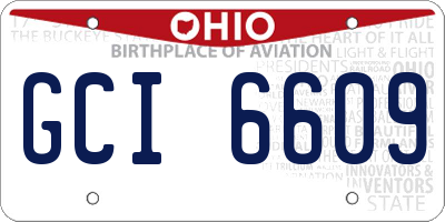 OH license plate GCI6609