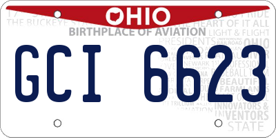OH license plate GCI6623