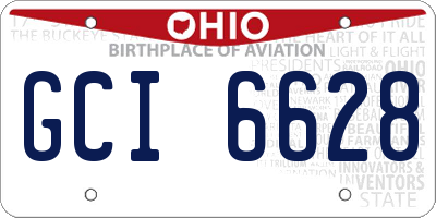 OH license plate GCI6628