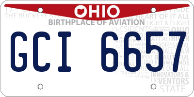 OH license plate GCI6657