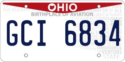 OH license plate GCI6834