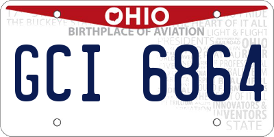 OH license plate GCI6864