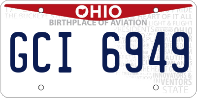 OH license plate GCI6949