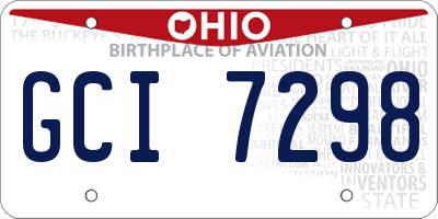 OH license plate GCI7298