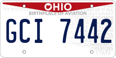 OH license plate GCI7442