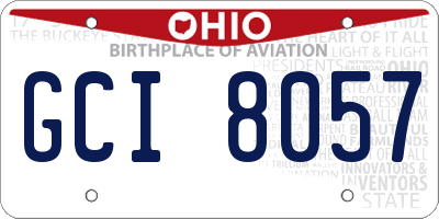 OH license plate GCI8057