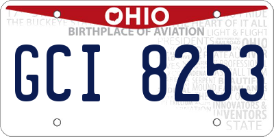 OH license plate GCI8253