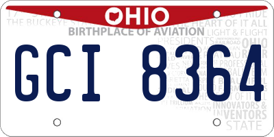 OH license plate GCI8364