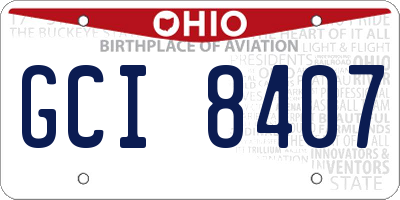 OH license plate GCI8407