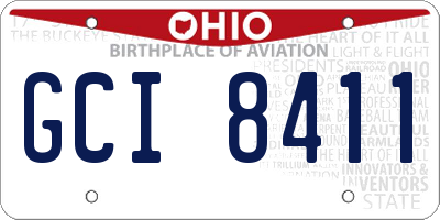 OH license plate GCI8411
