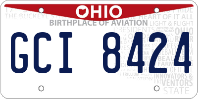 OH license plate GCI8424