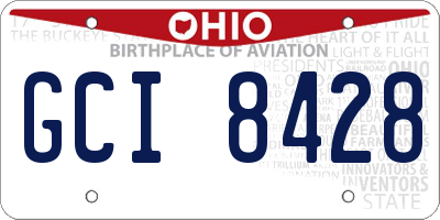 OH license plate GCI8428
