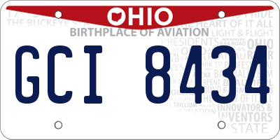 OH license plate GCI8434