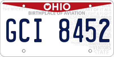 OH license plate GCI8452