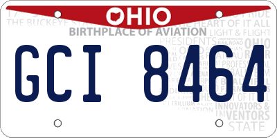 OH license plate GCI8464