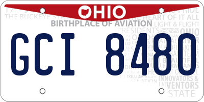 OH license plate GCI8480