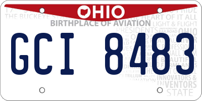 OH license plate GCI8483