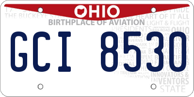 OH license plate GCI8530