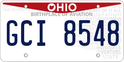OH license plate GCI8548