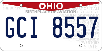 OH license plate GCI8557