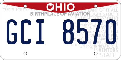 OH license plate GCI8570