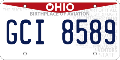 OH license plate GCI8589