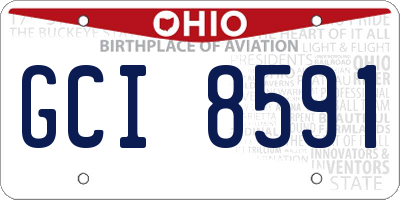 OH license plate GCI8591
