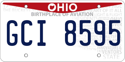 OH license plate GCI8595
