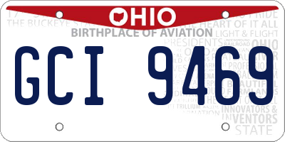 OH license plate GCI9469