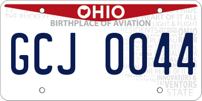 OH license plate GCJ0044