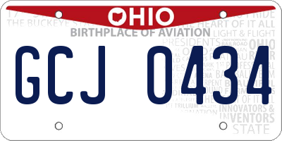 OH license plate GCJ0434