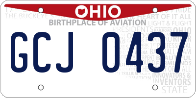 OH license plate GCJ0437