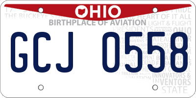 OH license plate GCJ0558