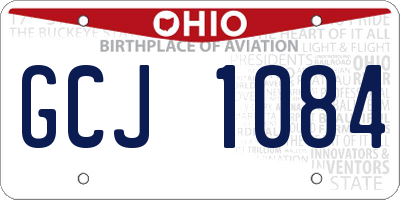 OH license plate GCJ1084