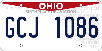OH license plate GCJ1086