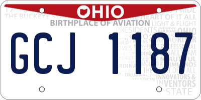 OH license plate GCJ1187