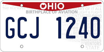 OH license plate GCJ1240