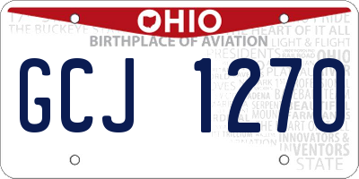 OH license plate GCJ1270