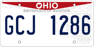 OH license plate GCJ1286