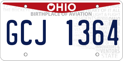 OH license plate GCJ1364