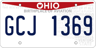 OH license plate GCJ1369