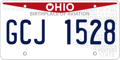 OH license plate GCJ1528